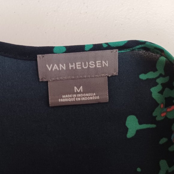 Women's Van Heusen Paint Flower Print Tunic Size Medium - Picture 3 of 10